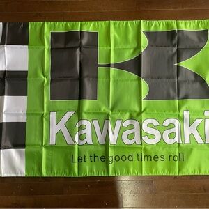 Kawasaki Green and Black Flag
